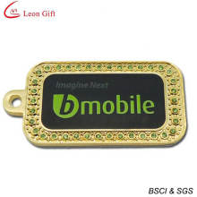 Fashion Dog Tag Diamond Gold Dog Tags (LM1603)